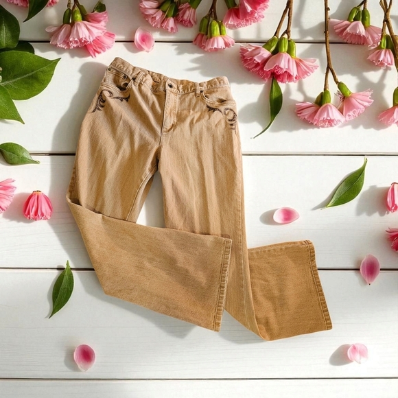 Boot Cut Tan Ralph Lauren Jeans - Picture 1 of 6